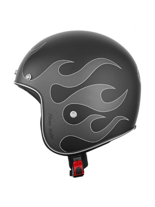 Casca moto open face CMS Vintage 3C Flame rider