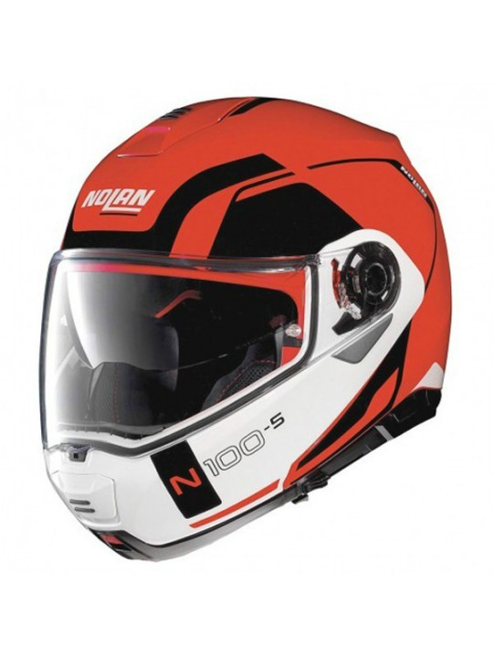 Casca moto flip-up Nolan N100-5 Consistency N Com Corsa Red