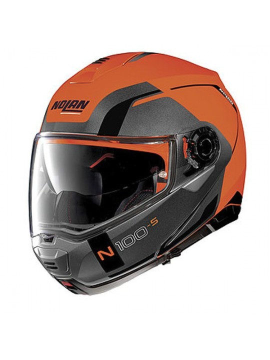 Casca moto flip-up Nolan N100-5 Consistency N Com Led Orange