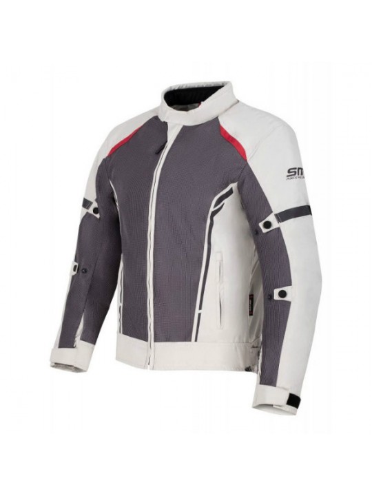 Geaca moto textil SM Racewear Mesh 2.0 light grey