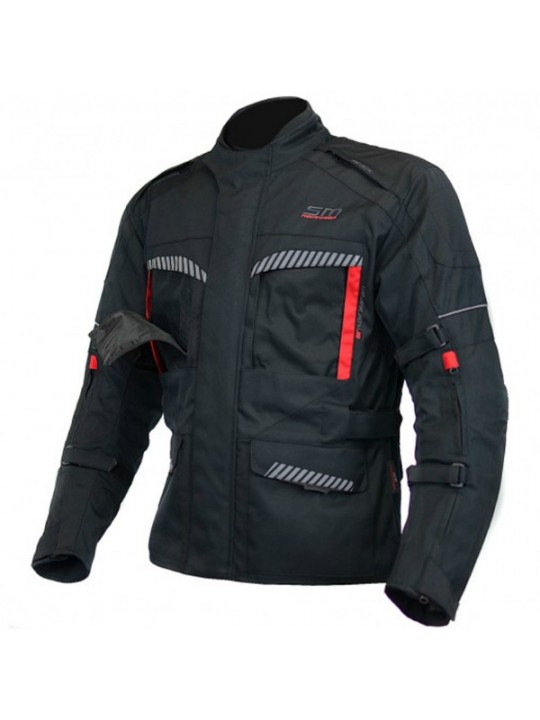 Geaca moto SM Racewear Highland black / red