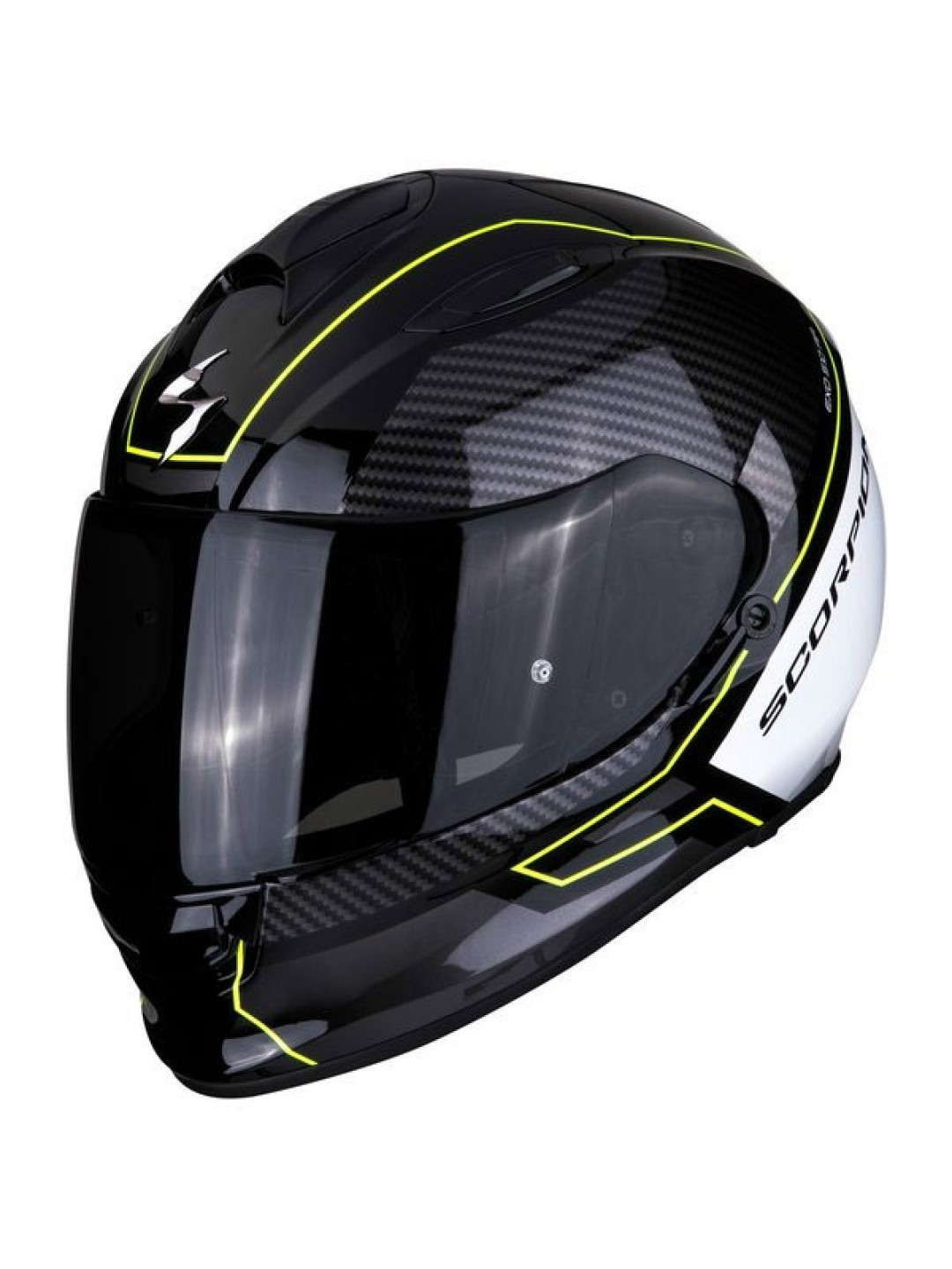 Casca moto integrala Scorpion Exo 510 Air Frame negru/alb/galben fluo