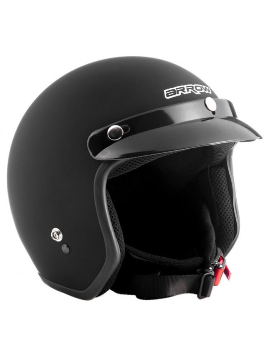 Casca open face Arrow AV-47 solid black