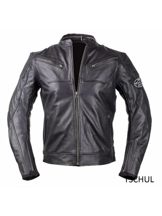 Geaca moto piele Tschul Vintage black
