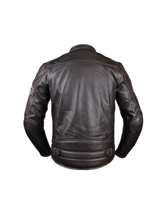 Geaca moto piele Tschul Vintage brown