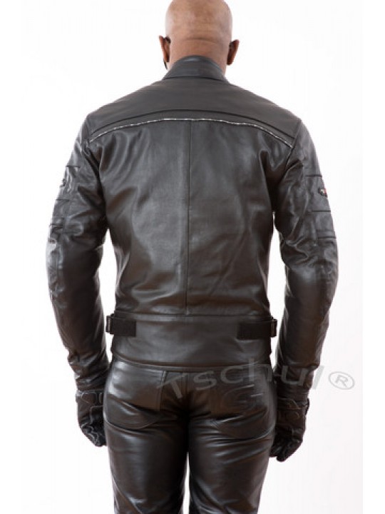 Geaca moto piele Tschul Baron Black