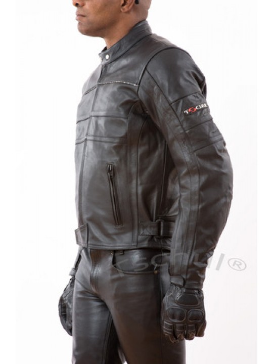 Geaca moto piele Tschul Baron Black