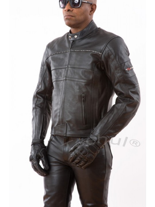 Geaca moto piele Tschul Baron Black