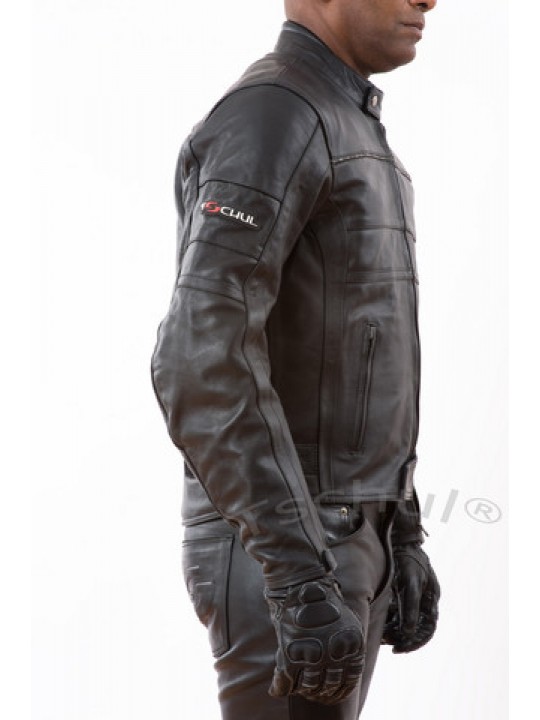Geaca moto piele Tschul Baron Black