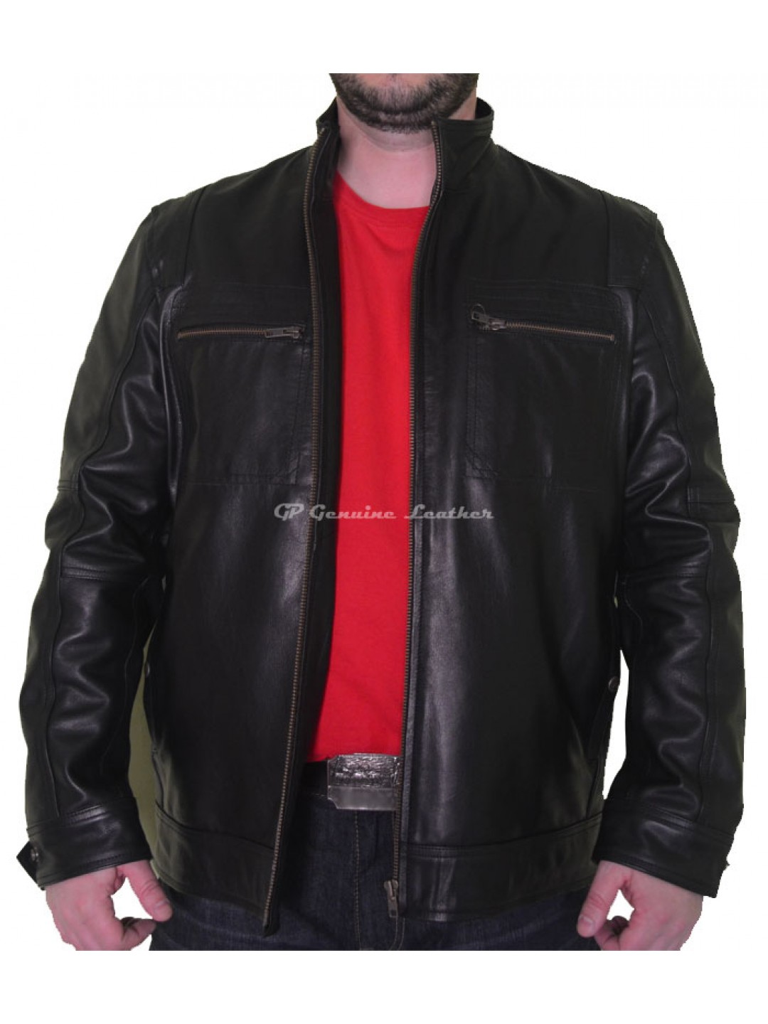 Geaca piele barbati LJSM-05